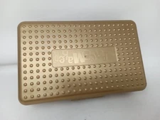 Vintage Large Gold Spacemaker Case Pencils School Supplies