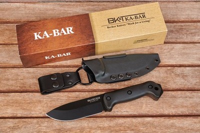 KA-BAR Becker BK2 Companion + Custom Kydexscheide mit Leder-Dangler