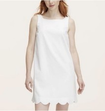 Kate Spade New York x Target Scalloped Mini Shift Dress L White Classic Preppy