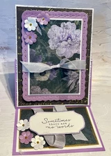 4 Stampin Up Sympathy Card Kit Easel Stand Up  Set “Sometimes there No Words”