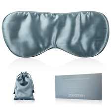 Sleep Mask 100 Mulberry Silk for Light 1 Count Pack of 1 , Misty Blue
