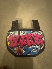 Battle Sports Science Graffiti Chrome Protective Football Back Plate Adult
