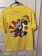 VTG Nintendo Super Mario Yoshi Yellow L T-Shirt Japanese Graphic Y2K 2009 Q