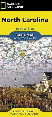 North Carolina Map: Guide Maps by Nat Geo Maps (English) Folded Book