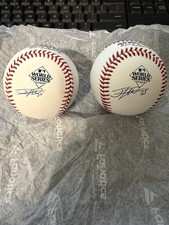 Jose Leclerc Texas Rangers Autographed 2023 World Series Champions Logo Baseball