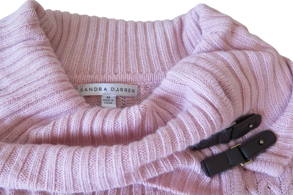 Vestido Suéter Para Mujer SANDRA DARREN Rosa Polvoriento Manga Larga M Foto 3 de 4
