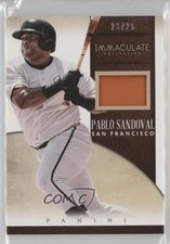 2014 Panini Immaculate Singles Material Prime 23/25 Pablo Sandoval #17 fm5