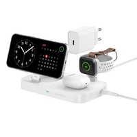 4Smarts Qi2 Ladestation Trident Fuer Smartphone Und Apple Watch Ladegeraet Weiss
