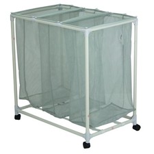 Rolling Laundry Sorter Cart with Removable Mesh Bags and Wheels for Home
