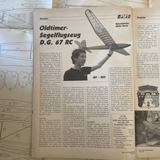 Bauplan für Segelflugzeug D.G.67RC, 174 cm S...