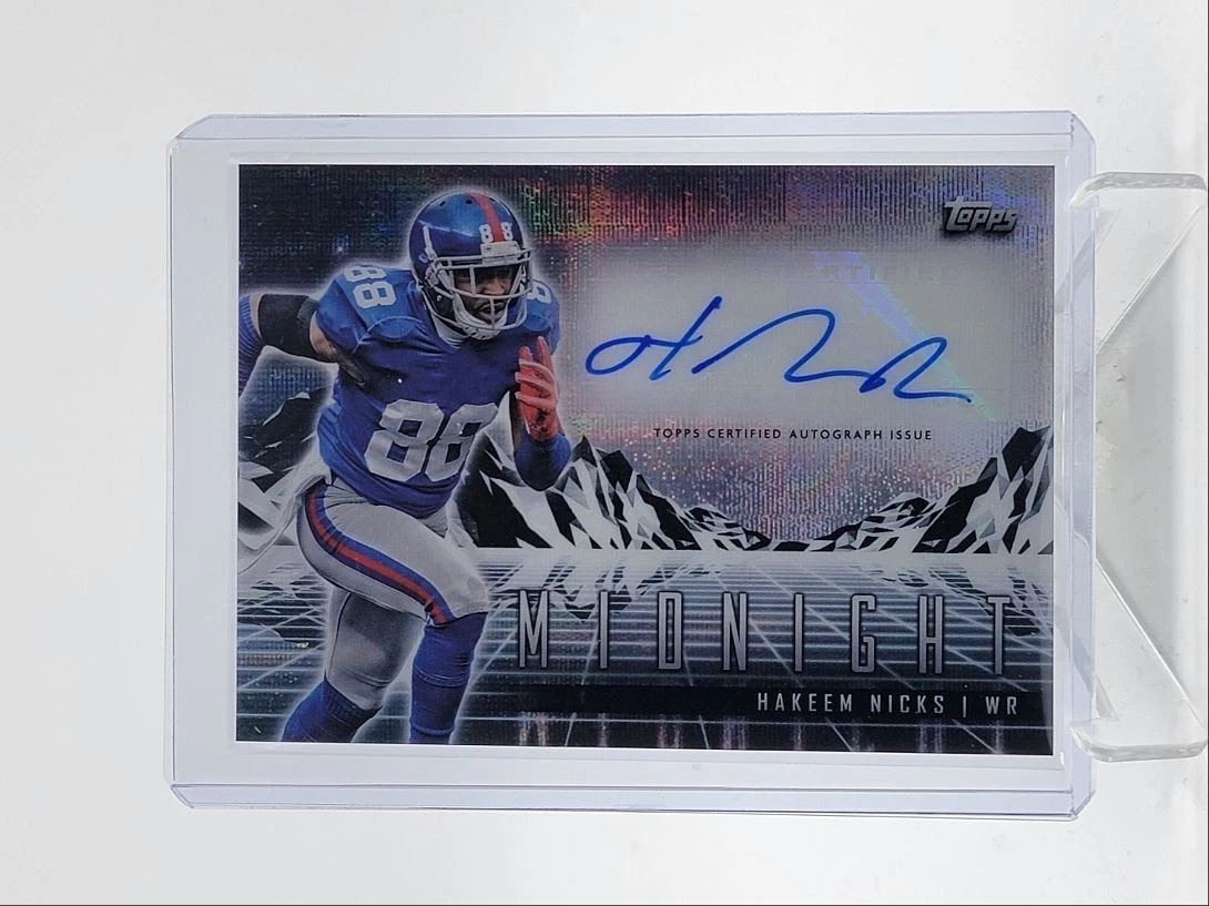 HAKEEM NICKS 2024 TOPPS MIDNIGHT HORIZON SIGNATURES MOON BEAM AUTO Q4412