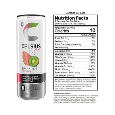 Sparkling Kiwi Guava Drink - 12 Pack, Sugar Free