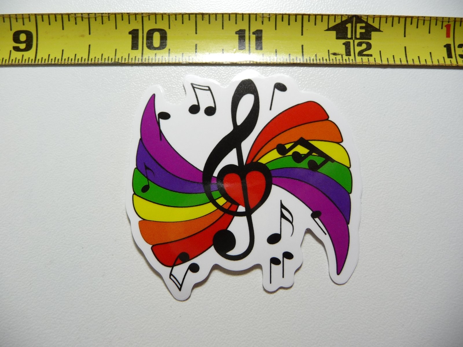 HEART MUSICAL NOTES DECAL STICKER SONGS BAND FAN APPRECIATION