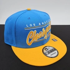New Era Los Angeles Chargers NFL Snapback Cap Hat Embroidered Flat Bill New