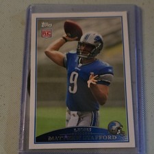 Topps 2009 Matthew Stafford Rookie #430 Detroit Lions NFL Football Card. rookie card picture