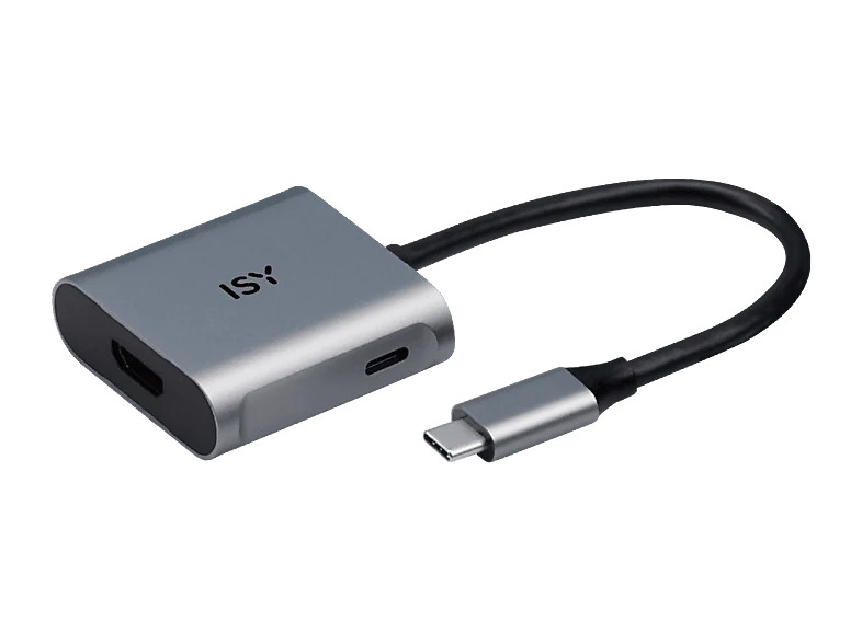 Adaptador USB-C a HDMI - ISY IAD-1015-1, Universal, USB-C 3.1, 12 cm