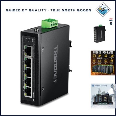 Robust Industrial Ethernet Switch with Lifetime Protection and LED Indicators