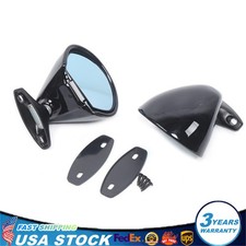 Universal California Classic Style Car Door Wing Side View Mirrors Blue Glass Us