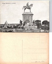 Roma Monumento a Garibaldi Postcard Italy Unposted Vintage 1935 Black White