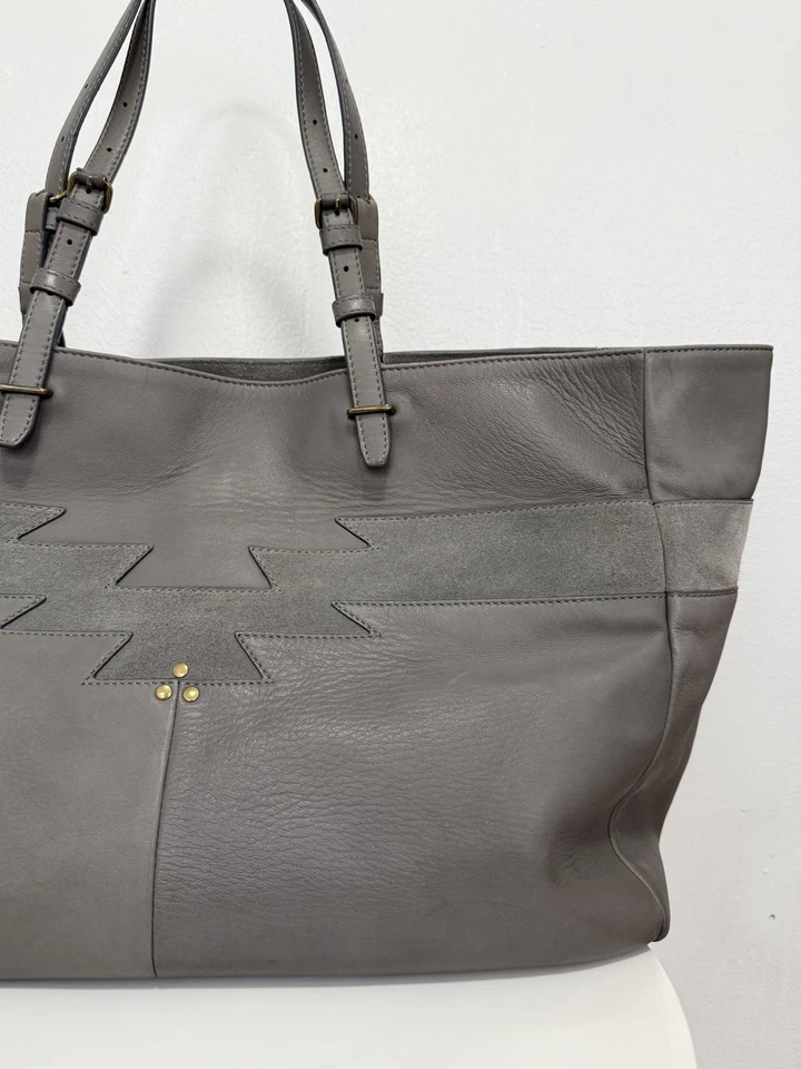 Bolsa de ombro Jerome Dreyfuss Maurice couro de cordeiro cinza  - Imagem 4 de 4