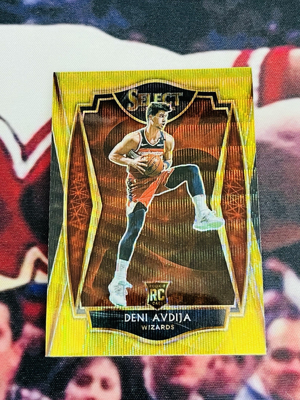 2020-21 Panini Select Deni Avdija Premier Level Gold Wave Rookie RC #180