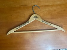 Vintage Hotel Mayflower Wooden Coat Clothes Hanger Central Park NYC 1950s