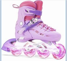 SWAY Inline Skates 4 Size Adjustable for Girls and Boys 4-7 US