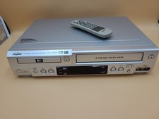 Sanyo DVW-6100 DVD Player VCR VHS 4 Head Hi-Fi Player with Remote Tested Works