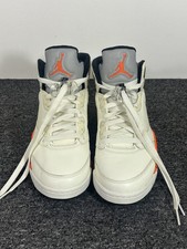 Nike Air Jordan 5 Retro White Orange Grey Men's Sneakers US 7.5 UK 6.5 EUR 39
