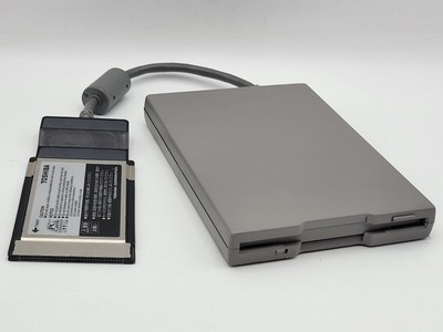 Toshiba PC Card Floppy Disk Drive Kit PA2612U Vintage Laptop Computer