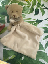 Doudou et Compagnie Bear Security Blanket Lovey Plush Teddy Beige Cream
