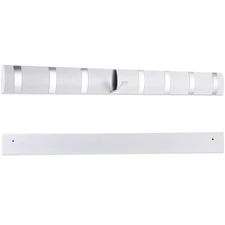  8 Hooks Large Wall Mounted Coat Rack, 26 Inch Floating Rack with Retractable 