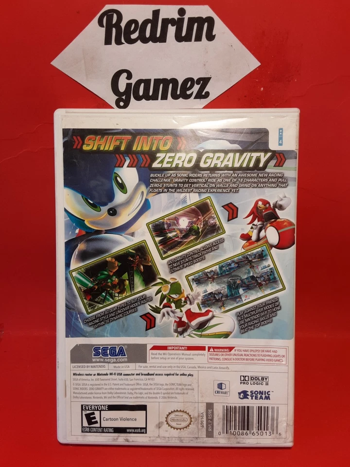Sonic Riders Zero Gravity COMPLETO Nintendo Wii Videojuegos Sega Foto 3 de 3