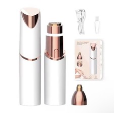 Portable Electric Facial Hair Remover / Body Trimmer Rose Gold  White 