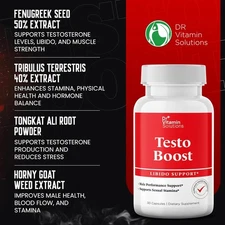 Dr. Vitamin Testo Boost Supplement for Men - Stamina, Endurance & Energy Enhance