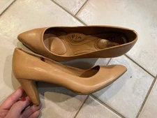 Sofft Womens Brown Leather High Heels, Size 7.5 M, Leather Shoes