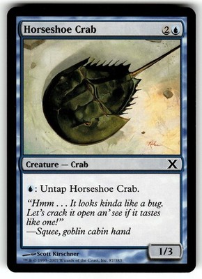 MTG 10E 10th Edition Card 87/383 C Horseshoe Crab
