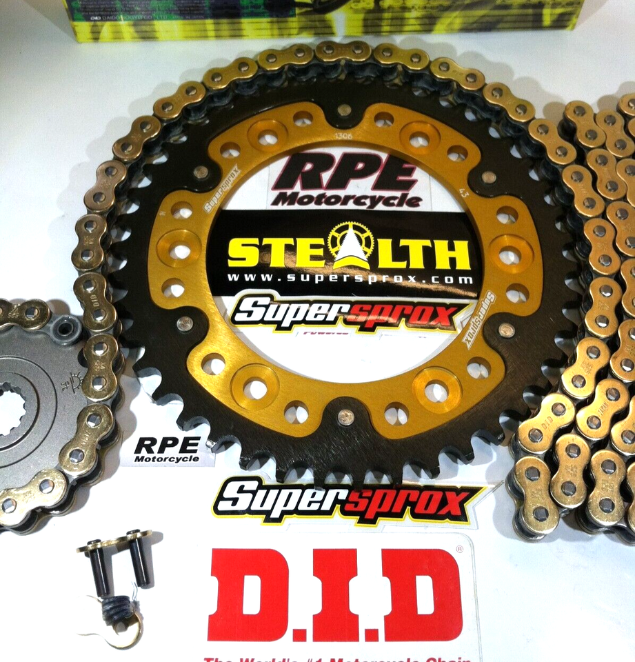 2004-2005 Yamaha YZF R1 OEM DID VX3 Gold 530 X-Ring Chain and Sprockets ...