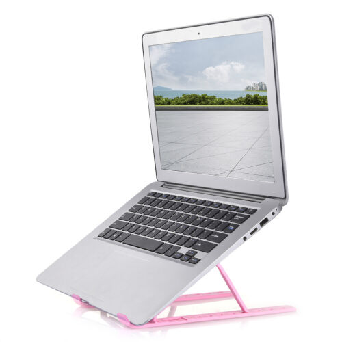 Składany stojak na laptopa PC, notebook, regulowany pionek, uchwyt chłodzący (różowy) - Zdjęcie 6 z 10