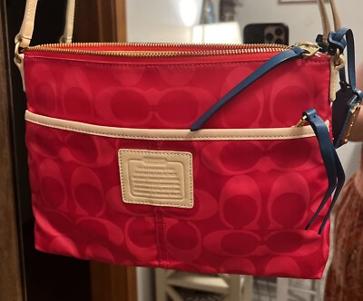 Coach Legacy Weekend Colorblock Signature Nylon Hippie Swing