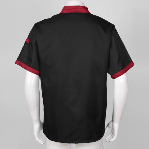 Abrigo de chef para hombre chaqueta hotel restaurante cocina soporte cuello cocinero uniforme - Imagen 11 de 70