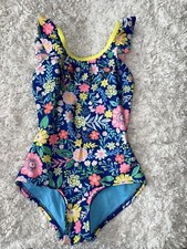 Cat  Jack girls sz. 4/5 blue floral one piece swimsuit. Pretty