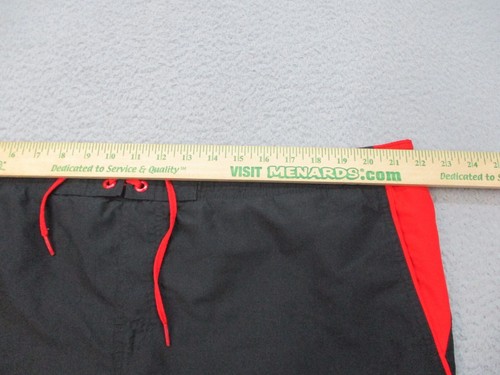 NIKE Men's Size 2XL Swim Shorts Trunk Black Red Drawstring Above the Knee Swoosh - Picture 3 of 10