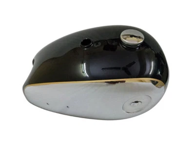 BSA A7 A10 Negro Pintado Cromo Gas Combustible Gasolina Tanque - Imagen 1 de 4