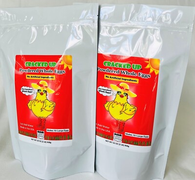 4 POUNDS (64 OZ), Mylar Bags, Long-Term Storage, Whole Powdered Eggs, Cage Free