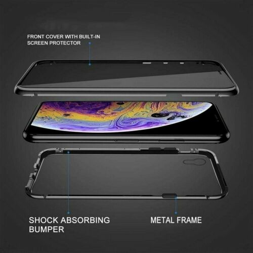For Samsung S22 Ultra Note20 S10 S9 Metal Magnetic Case Anti-peeping Glass Cover - Picture 4 of 13