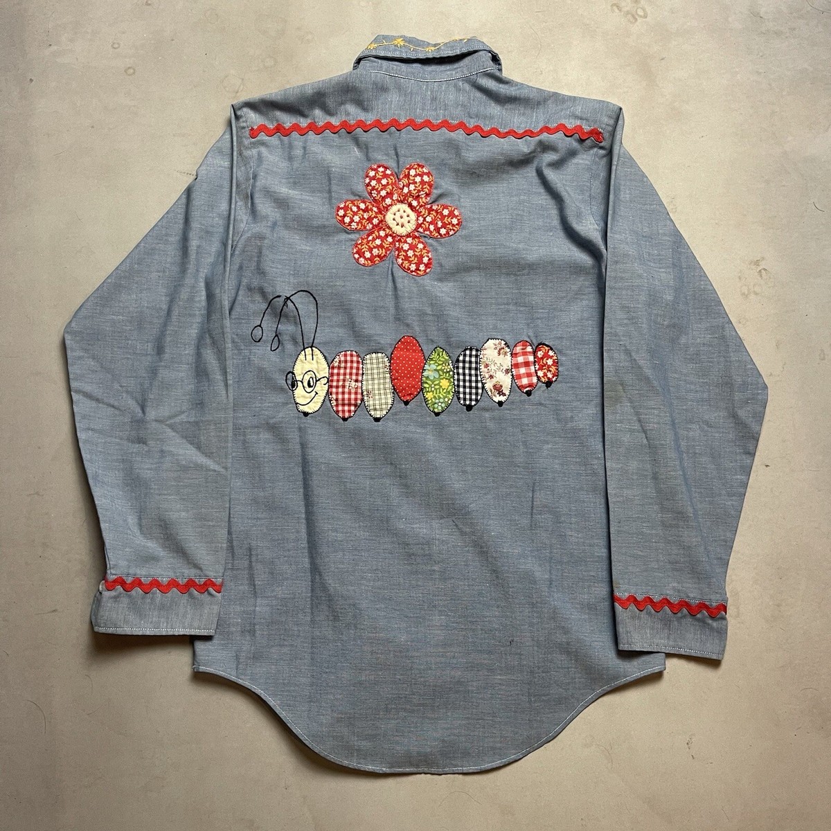70s 70年代 BIG MAC JCPenney chambray shirt Vintage 70's Jcpenney BIG MAC Chambray EMBROIDERED Rooster