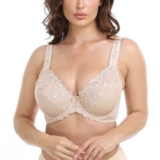 Underwired Full Cup Bra Large Bust Ladies Minimizer Plus Size Lace 36-46/80-105