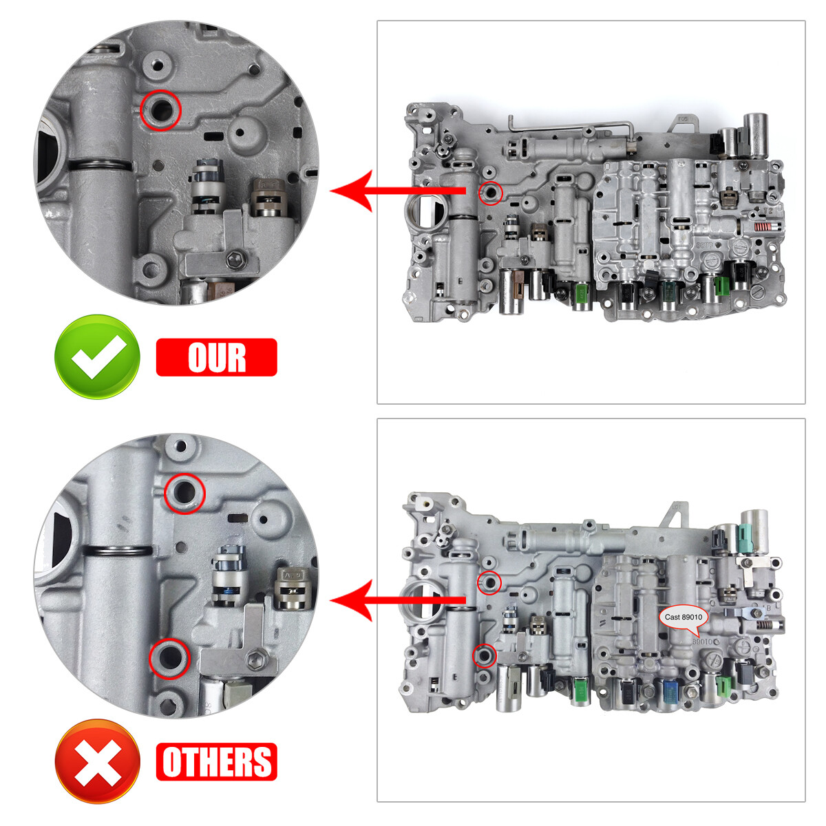 Heavy Duty Valve Body with Solenoids For 2007- Up Toyota Tundra Cast. AB60E 8870