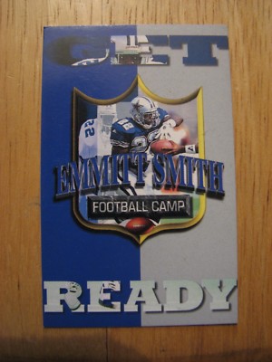 Emmitt Smith Football Camp Promo Card "Very Rare" | eBay